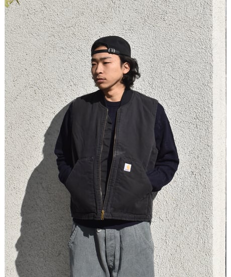 Used Carhartt Duck Vest Aged Black 02-101
