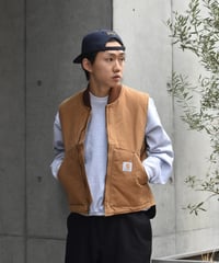 Used 90s Carhartt Duck Vest Camel "Made in USA" 02-051