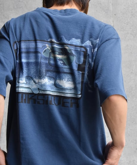 Used Quiksilver S/S Tee Mid Night Blue 04-506