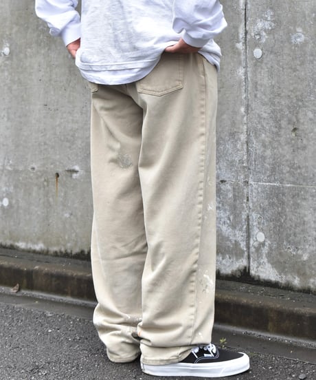 95's Used Levi's Silver Tab Painted Denim Pants "BAGGY" Made in USA03-203