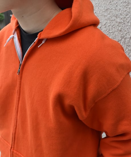 Used Discus Athletic Zip Sweat Hoodie Orange 04-394