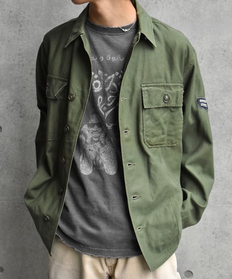 Early 60s U.S Army Cotton Sateen OG 107 Utility Shirt 05-048