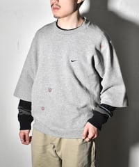 Used Nike Crew Neck Short Sleeve Sweat Grey "Made in USA" 04-440