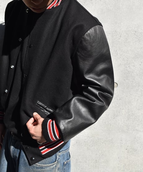 Deadstock Leader Melton/Leather Varsity Jacket 02-057