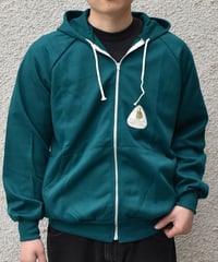 Deadstock Madison Avenue Zip Sweat Hoodie Green Made in Poland 04-393