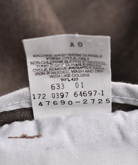 90s Used Levi's Action Slacks Grey Brown 03-149