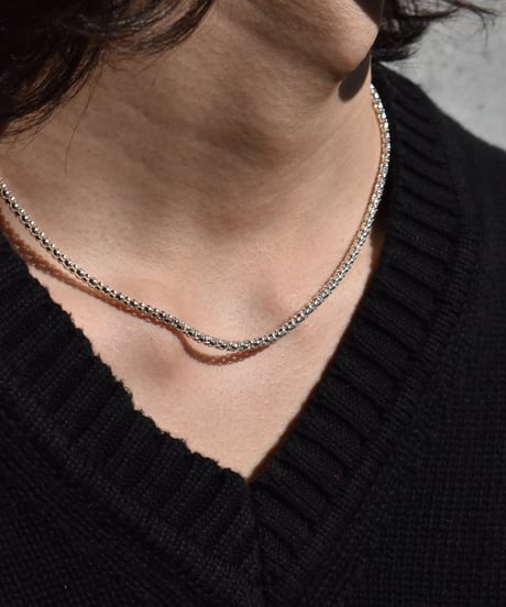 Argento MFG. Silver 925 Ball Chain Neckless T-Hook