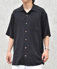 Deadstock Tommy Bahama S/S Silk Shirt Black 05-092