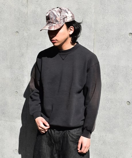 Used Discus Sun Fade Blank Sweat Shirt Black 04-379