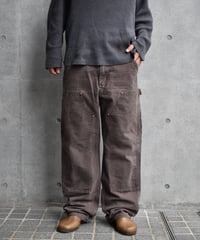 Used Carhartt Duck Double Knee Carpenter Pants Brown "Made in Mexico" 03-136