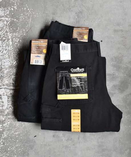 Deadstock Carhartt B11 Duck Carpenter Pants Black 03-192