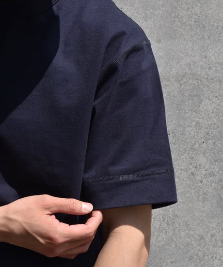 Health Knit Max Weight Henry Neck T-Shirts Navy