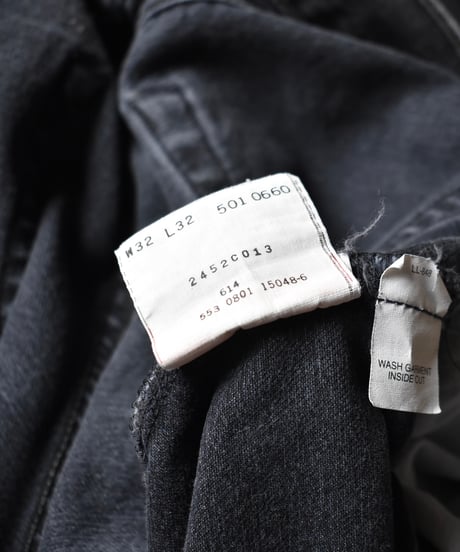 01's Levi's 501 Denim Pants Black "Made in USA" 03-115