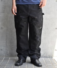 Used Carhartt Duck Double Knee Carpenter Pants Black "Made in USA" 03-126