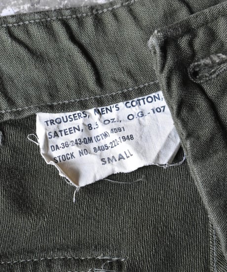 60s Us Army OG-107 Baker Pants 初期型 03-091