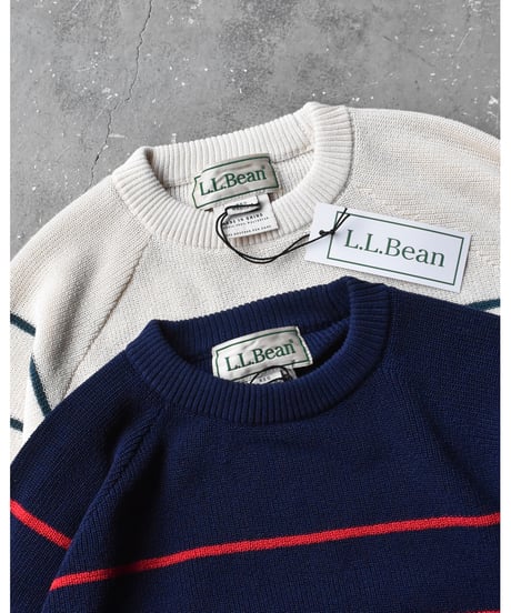 L.L.Bean Swans Island Sweater Ecru/Green
