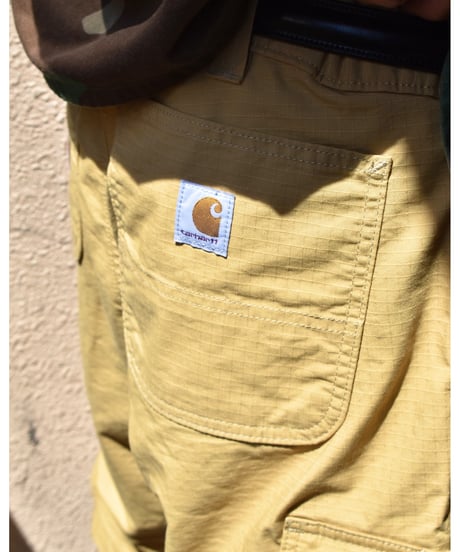 Used Carhartt Relaxed Fit Ripstop Cargo Shorts - Mustard 03-120