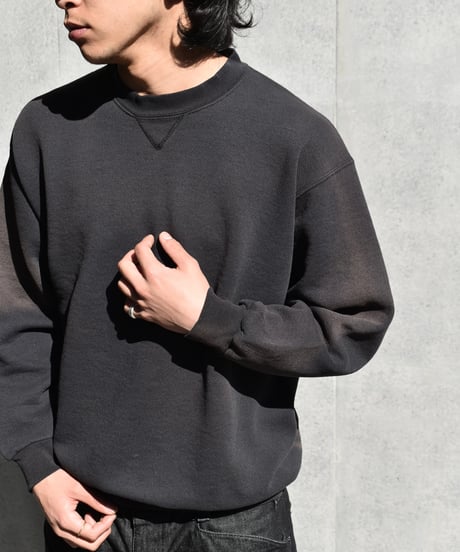 Used Discus Sun Fade Blank Sweat Shirt Black 04-379