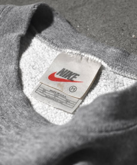 Used Nike Crew Neck Short Sleeve Sweat Grey "Made in USA" 04-440