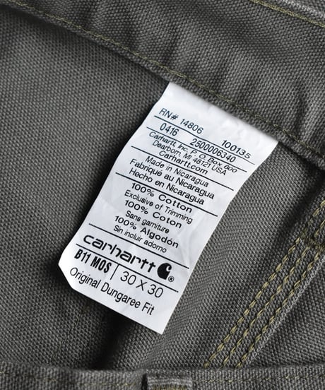 Deadstock Carhartt B11 Duck Carpenter Pants Moss Green 03-193