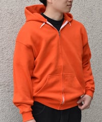 Used Discus Athletic Zip Sweat Hoodie Orange 04-394