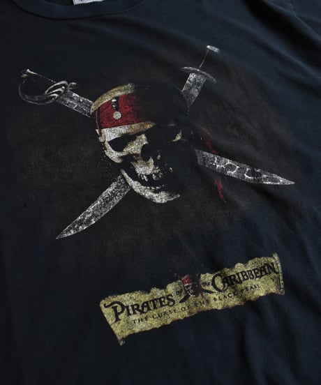 Used Disney Print T-Shirt "Pirates Of The Caribbean" 04-497