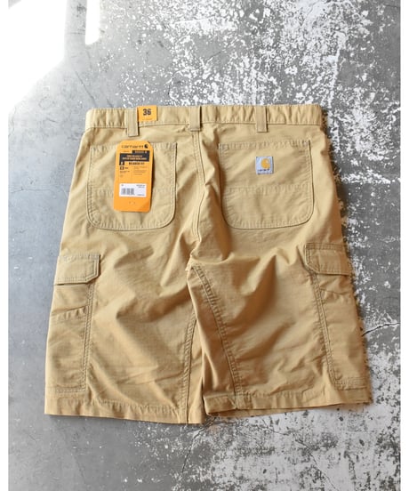 Used Carhartt Relaxed Fit Ripstop Cargo Shorts - Mustard 03-120