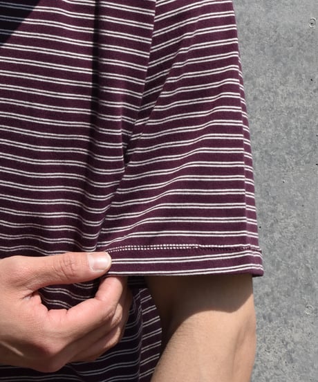 Health Knit Classic Border Jersey T-Shits Purple/Light Grey