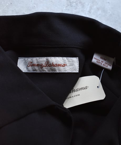 Deadstock Tommy Bahama S/S Silk Shirt Black 05-092