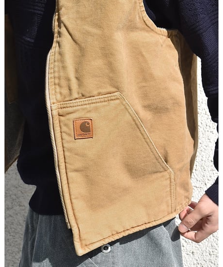 Used Carhartt Duck Vest Camel 02-100
