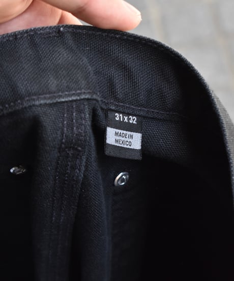 Used Carhartt Duck Double Knee Carpenter Pants Black "Made in Mexico" 03-127