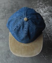 Deadstock ATT Headwear Denim 6 Panel Cap　Blue/Beige