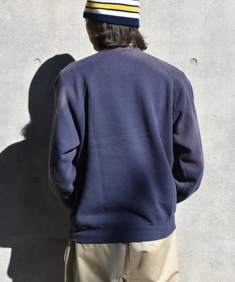 Used Jerzees Raglan Sleeve Sun Fade Sweat Shirts Navy 04-328