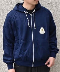 Deadstock Madison Avenue Zip Sweat Hoodie Navy Made in Poland 04-392