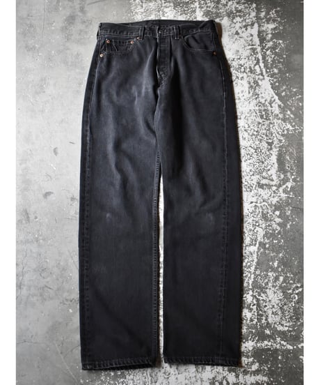 01's Levi's 501 Denim Pants Black "Made in USA" 03-115