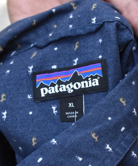 Used  Patagonia Dog Pattern Organic Cotton Short Sleeve Shirt  05-058