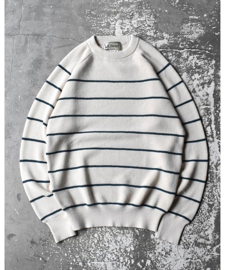 L.L.Bean Swans Island Sweater Ecru/Green