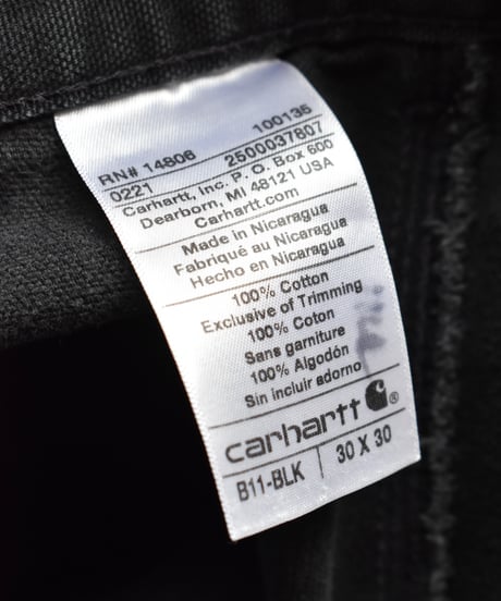 Used Carhartt B11 Duck Painter Pants Black 03-152