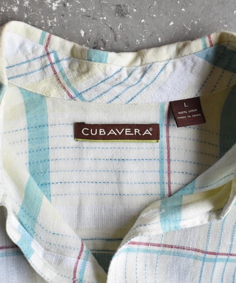 Used Cubavera S/S Plaid Shirt 05-086