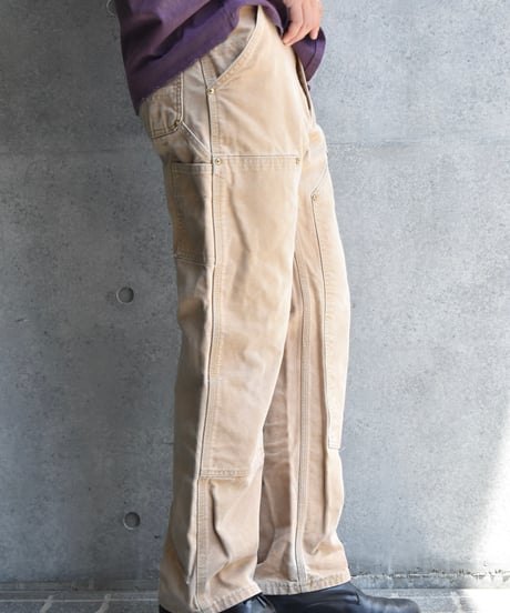 Used Carhartt Duck Double Knee Carpenter Pants Brown  03-130