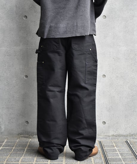Used Carhartt Duck Double Knee Carpenter Pants Black "Made in USA" 03-137