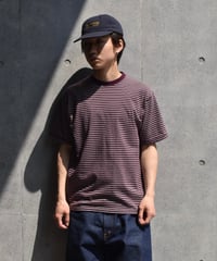 Health Knit Classic Border Jersey T-Shits Purple/Light Grey
