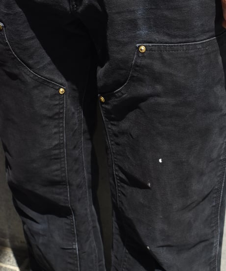 Used Carhartt Duck Double Knee Carpenter Pants Black "Made in USA" 03-109