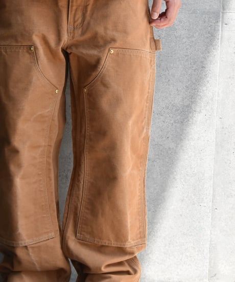 Used Carhartt Duck Double Knee Carpenter Pants Brown "Made in USA" 03-129