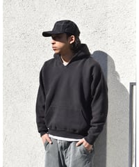 Deadstock Eagle USA Blank Sweat Hoodie Fade Black made in USA 04-363