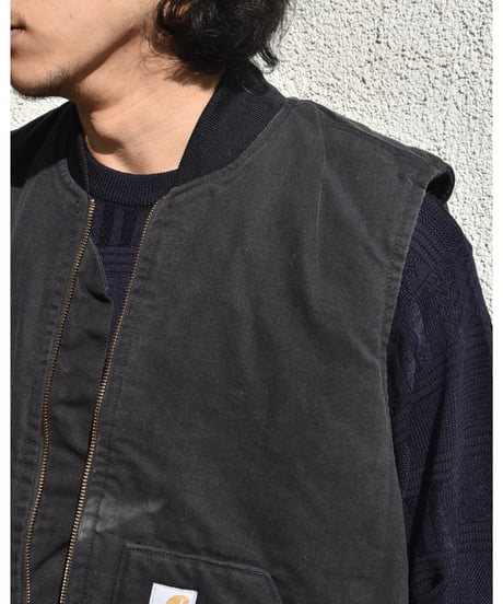 Used Carhartt Duck Vest Aged Black 02-101