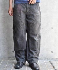 Used Carhartt Duck Double Knee Carpenter Pants Black "Made in Mexico"  03-128
