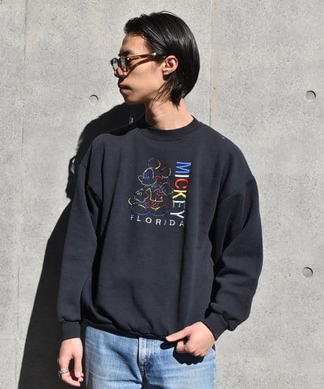 Used Disney "Florida" Sweat Shirt Black Made in USA 04-370