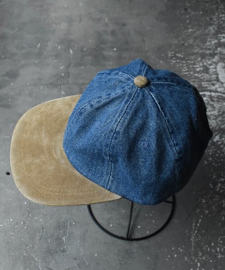 Deadstock ATT Headwear Denim 6 Panel Cap　Blue/Beige