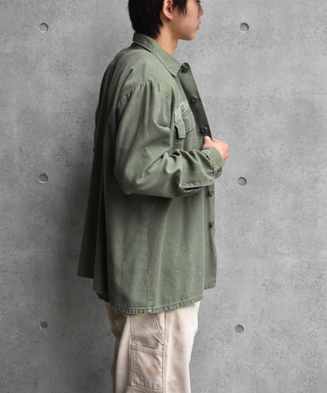 70s U.S Army Cotton Sateen OG 107 Utility Shirt 05-050